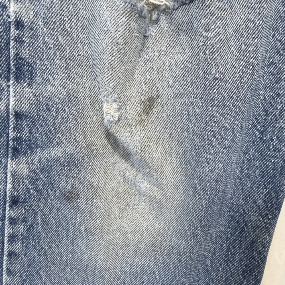 Levi's‎ 505 Regular Fit Jeans Blue Distressed Straight Leg Denim W34 L30